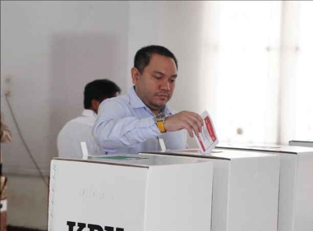 Pemilihan Umum Tahun 2024,Bupati Pakpak Bharat Memilih Di TPS 004