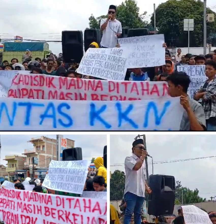 Aliansi Mahasiswa dan Masyarakat Desak Polda Sumut Tangkap Bupati Madina
