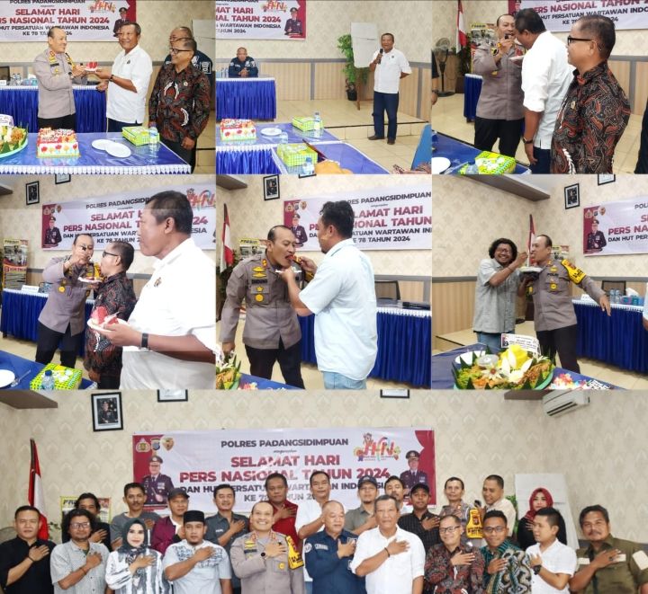 Tepat di HPN 2024 AKBP Dudung Setyawan jadi Primadona di tengah Wartawan di Aula Polres Padangsidimpuan