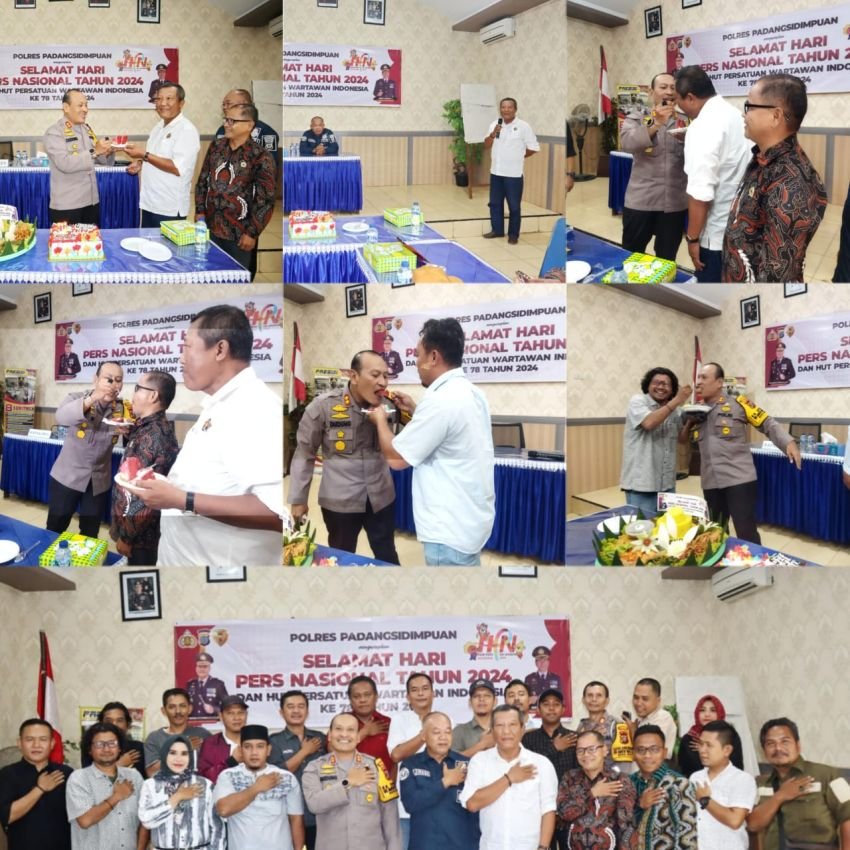 Tepat di HPN 2024 AKBP Dudung Setyawan jadi Primadona di tengah Wartawan di Aula Polres Padangsidimpuan