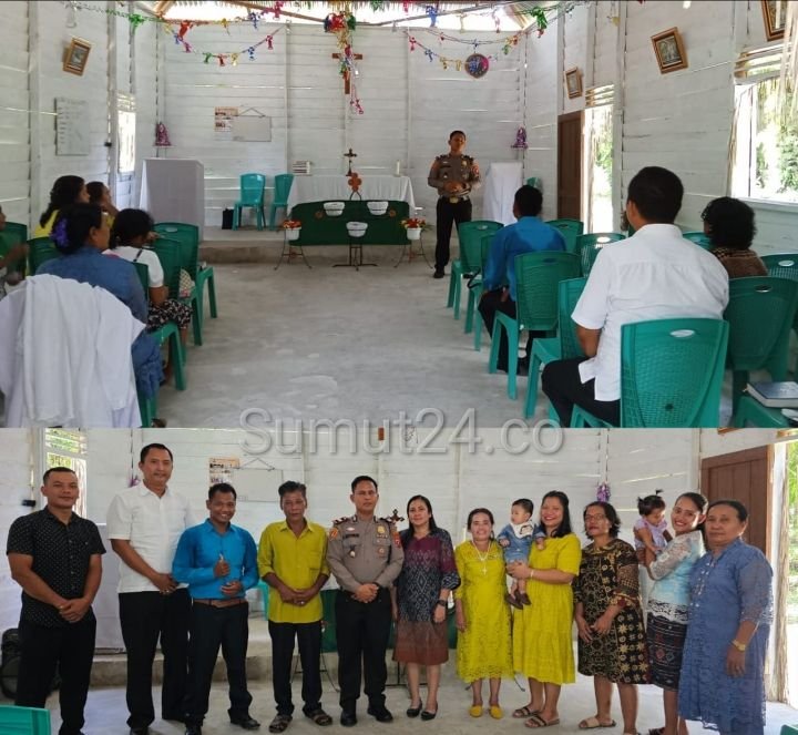 "Beyond Trust Presisi Polri", Kapolsek Barumun Serap Aspirasi saat Ibadah Gereja dan Minggu Kasih