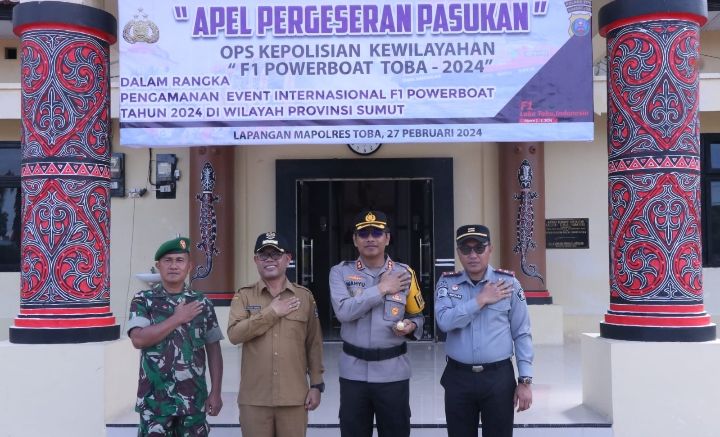 Persiapan F1H2O,Polres Toba Gelar Apel Gelar Pasukan