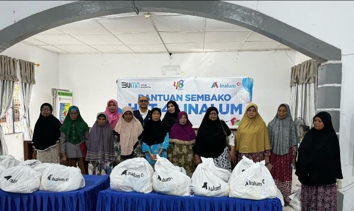 Inalum Bagikan 1500 Paket Sembako di Desa Kawasan Smelter Kuala Tanjung
