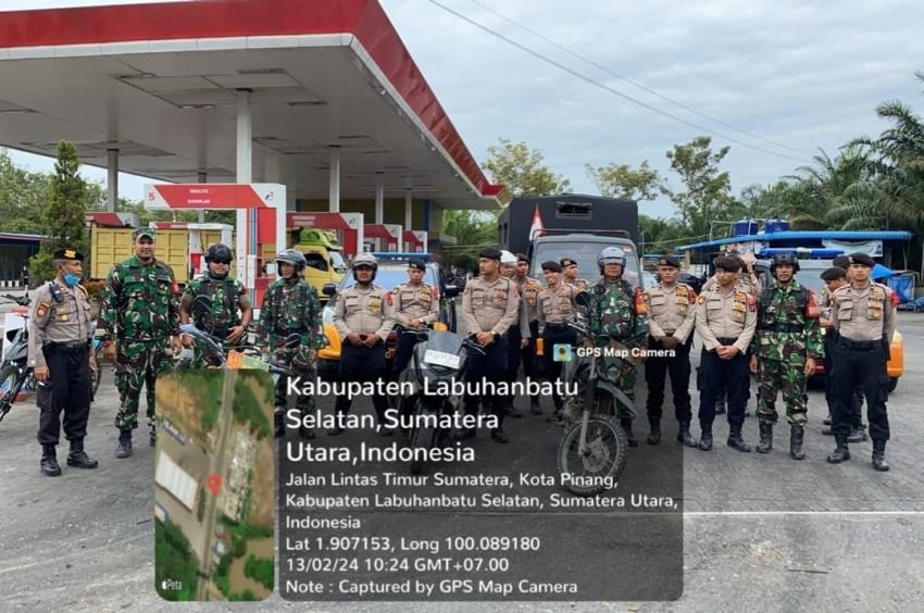 Polres Labusel Gelar Patroli Skala Besar Bersama TNI dan Satpol PP
