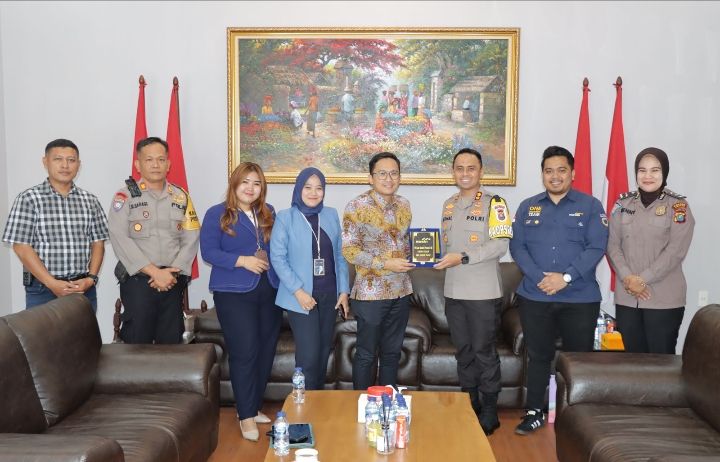 Kapolres Asahan Terima Audensi dan Silaturahmi KC Bank Mandiri Cabang Kisaran di Ruang Perjamuan Polres Asahan