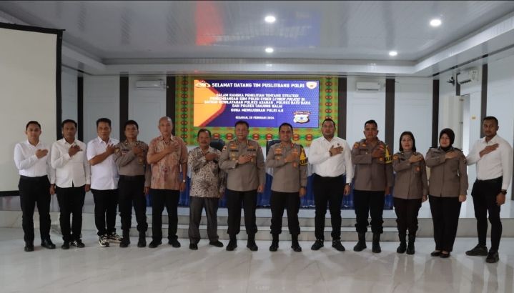 Kapolres Asahan Buka Penelitian Puslitbang Strategi Pengembangan SDM Polisi Siber (Cyber Police) di Satuan Kewilayahan Dalam Rangka Mewujudkan Polri 4