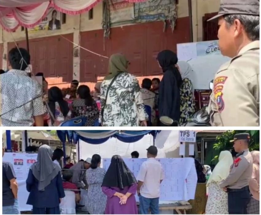 Masyarakat Merasa Aman Datangi TPS di Jaga Polisi