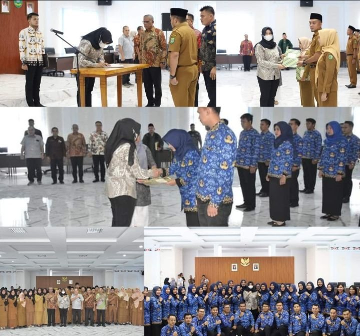 Wabup Madina Serahkan 62 SK PNS dan Lantik 189 Jabatan Fungsional, Ini Pesan Atika Nasution