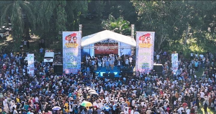 Ribuan Masyarakat Tapsel Antusias Senam Gemoy Bersama Bobby Nasution