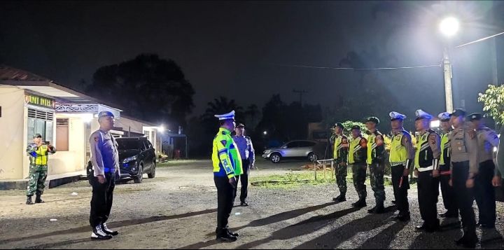 Sat Lantas Polres Simalungun Sukses Gelar Blue Light Patrol Demi Tertibnya Lalulintas Pascapemilu 2024