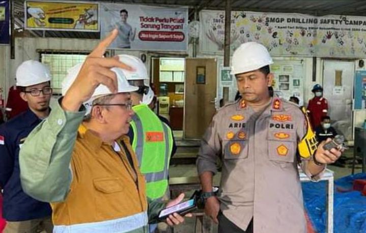 Kapolres Madina dan KBR Polda Sumut Olah TKP di Sumur V-1 PT.SMGP