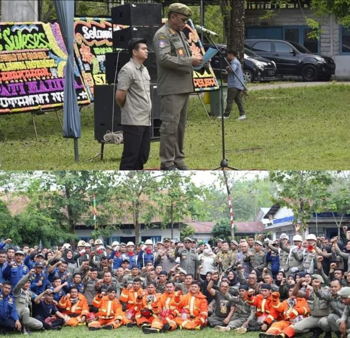 Bupati Sukhairi Nasution Sampaikan Lima Arahan saat Pimpin Upacara HUT Satpol, Satlinmas dan Damkar Kabupaten Madina