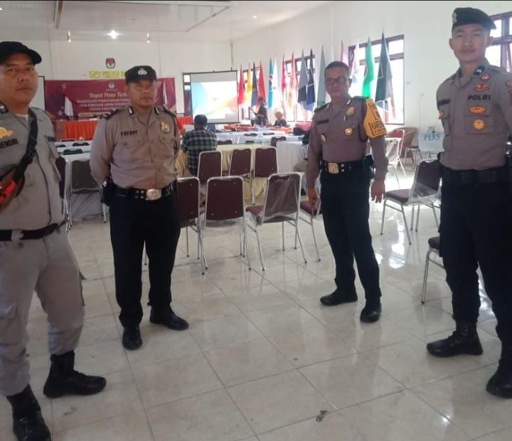 Polres Simalungun Mantapkan Keamanan Rapat Pleno Terbuka Pemilu 2024