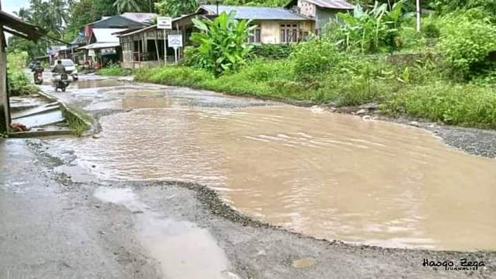 Bertahun Tahun Jalan Provinsi di Nias Rusak Parah, Pemprov Seakan Tak Peduli