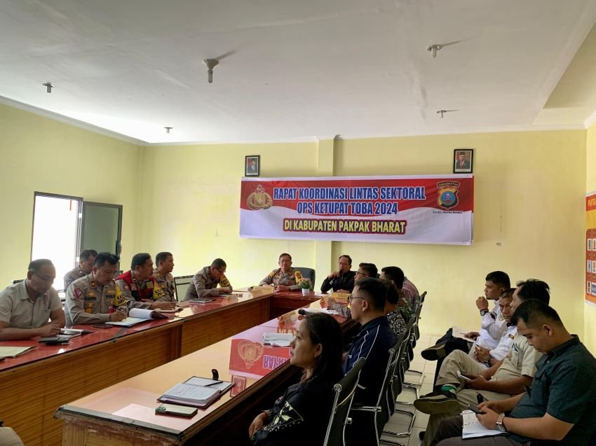 Guna Mewujudkan Rasa Aman dan Nyaman Menjelang Idul Fitri 2024, Polres Pakpak Bharat Melaksanakan Rakor Linsek