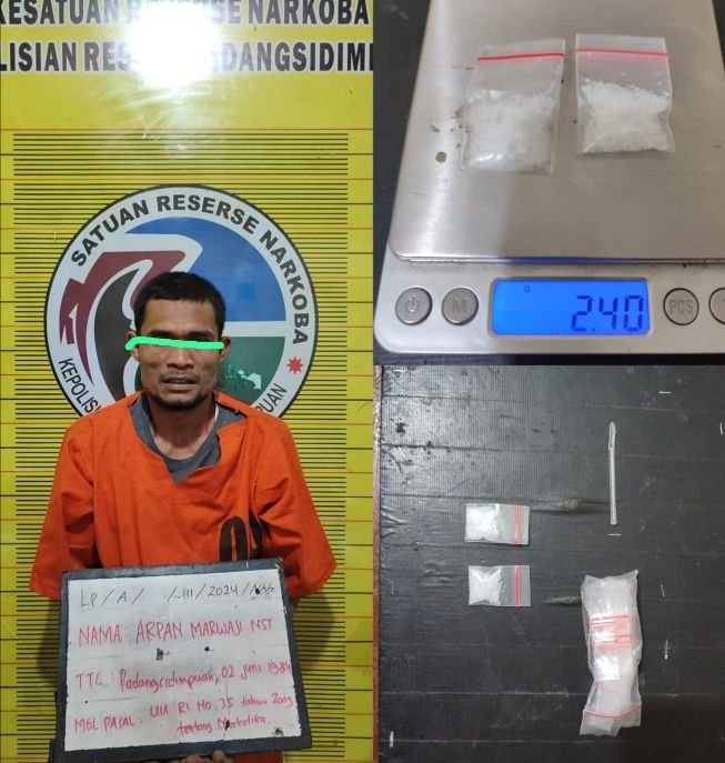 Lagi-lagi Tim Opsnal Sat Resnarkoba Polres Padangsidimpuan Tangkap Residivis Pengedar Sabu