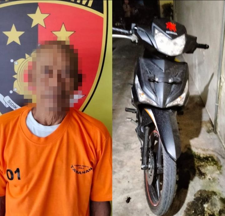 Personil Polres Asahan Berhasil Tangkap Pelaku Pencurian Sepeda motor