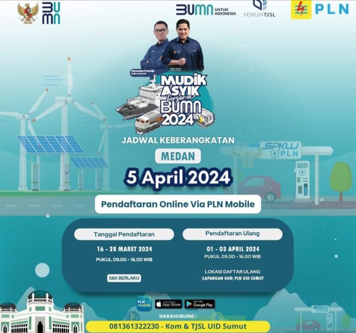 Gelar Mudik Asyik BUMN 2024, PLN UID Sumut Siapkan 1000 Kuota Pemudik Gratis