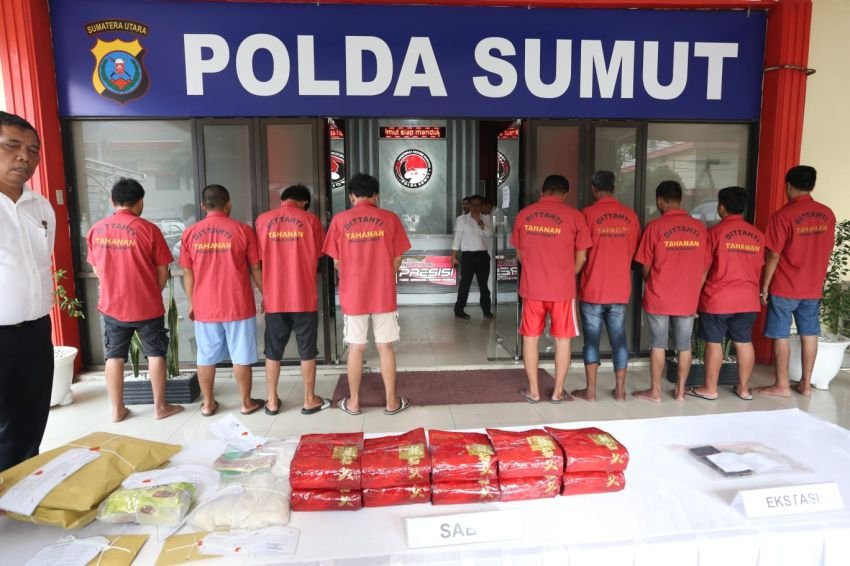 Polda Sumut Tuntut Mati 22 Pengedar Narkoba dan Sita Barang Bukti 1.3 Ton