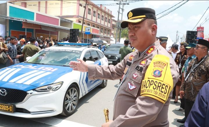 Kapolres Simalungun Hadiri Peresmian Inpres untuk Perbaikan Jalan Daerah di Sumut oleh Presiden Joko Widodo