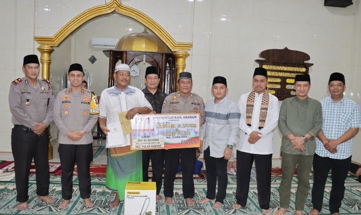 Kapolres Asahan Pimpin Tim Safari Ramadhan Kunjungi Desa Pulau Rakyat Tua