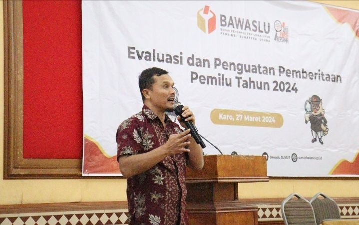 Bawslu Sumut Gelar Rapat Evaluasi dan Penguatan Pemberitaan Pemilu 2024 di Berastagi