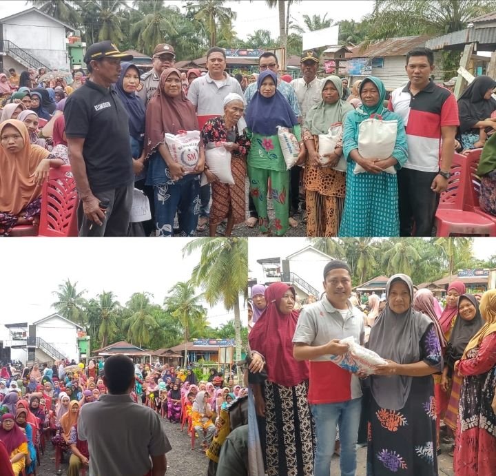 Jelang Ramadhan Ratusan warga Tabuyung mendapat bantuan Beras, Kades Zia Ulhaq : Semoga dapat Bermanfaat