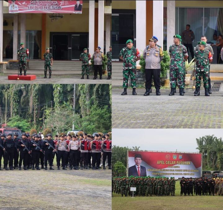 Polres Palas Gelar Pasukan Dalam Rangka Kunker Presiden RI Ke Kabupaten Padang Lawas