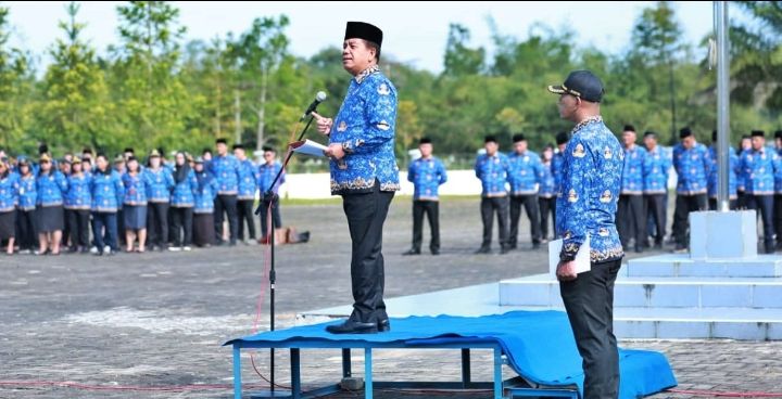 ASN Pemkab Simalungun Laksanakan Upacara HKN