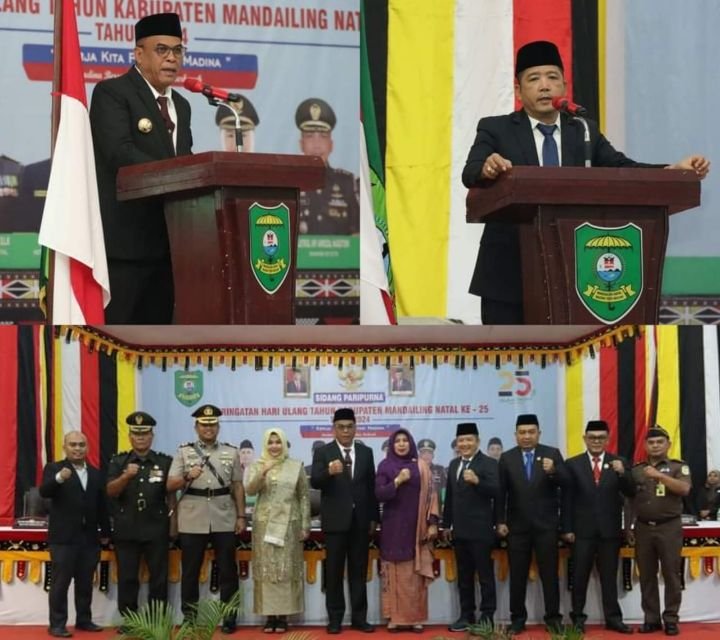 25 Tahun Madina, Bupati Sukhairi Nasution dan Ketua DPRD Erwin Lubis Berharap Jadikan Madina Kita untuk Kita dan Generasi Kita