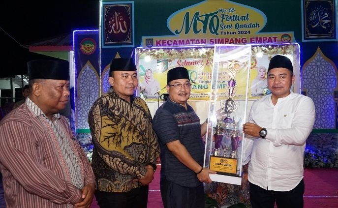 MTQ Dan Festival Seni Qasidah Ke 55 Kecamatan Simpang Empat Resmi di Tutup