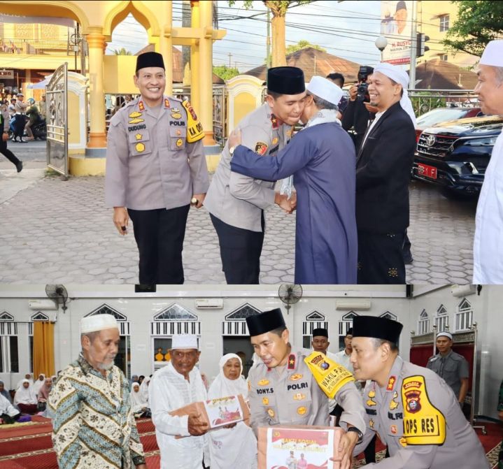 AKBP Dudung Setyawan Dampingi Wakapoldasu Safari Ramadhan di Padangsidimpuan
