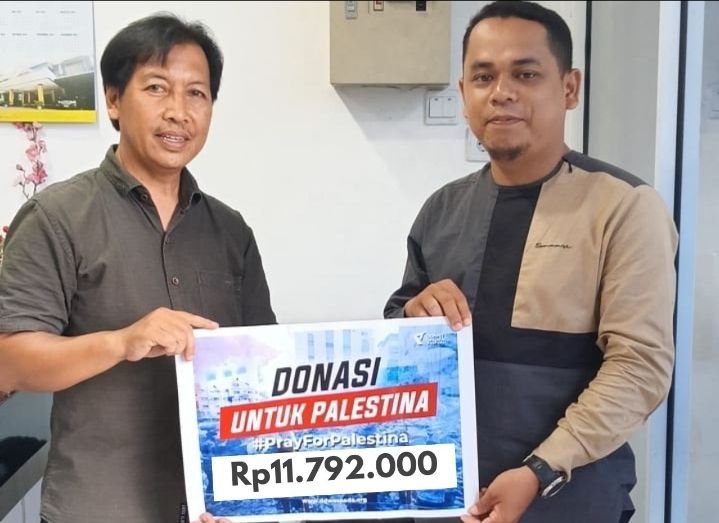 Jamaah Masjid Baiturrahman Peduli Palestina Donasi Rp11 Juta Melalui DD Waspada