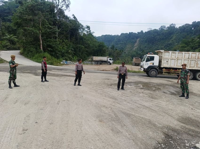 Personil Polresta DS Rutin Patroli  Pengamanan di Seputaran Pembangunan Bendungan Lau Simeme