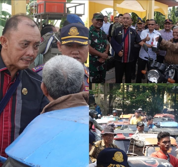200 Abang Becak Dapat Paket Lebaran dari Pemkab Paluta