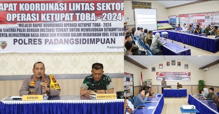 Polres Padangsidimpuan Bersama Stake Holder Rakor Lintas Sektoral Operasi Ketupat Toba 2024