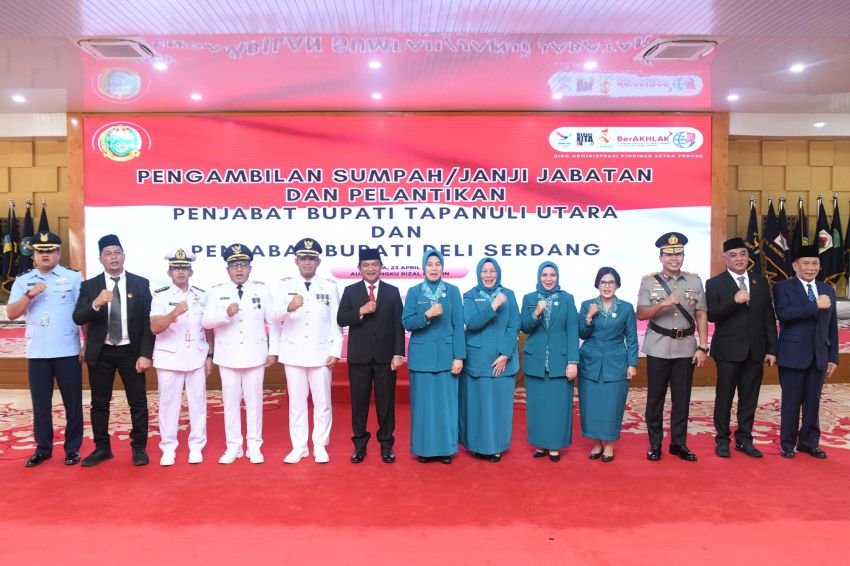 Lantik Pj Ketua TP PKK Deliserdang dan Taput, Pj Ketua TP PKK Sumut Ingatkan Revitalisasi Posyandu