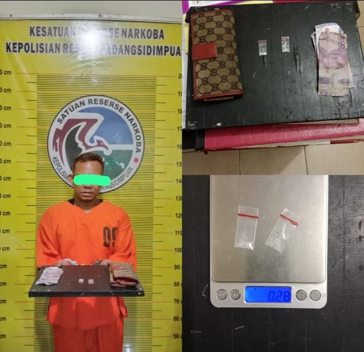 Team Unit Reskrim Polsek Hutaimbaru Tangkap Tersangka Pengguna Shabu di Janji Raja