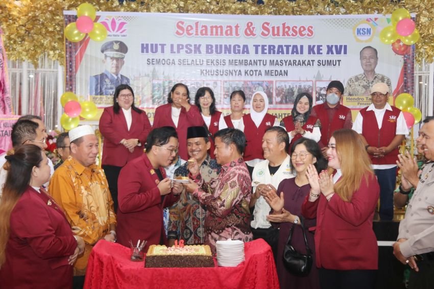Hadiri HUT LPSK Bunga Teratai Sumut, Pj Gubernur : Tetap Berbagi Kebaikan Tanpa Memandang Suku, Agama dan Ras