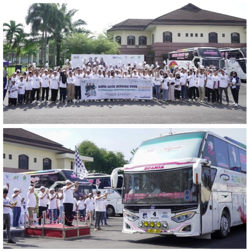 Mudik Gratis BUMN PTPN IV PalmCo Regional 1 , Berangkatkan 500 Pemudik ke Tujuh Kota di Sumatra