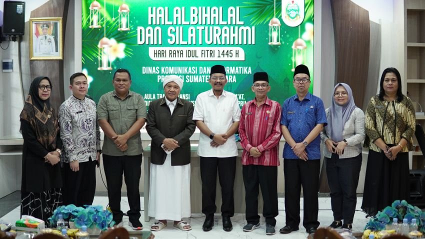 Halalbihalal Keluarga Besar Dinas Kominfo Sumut, Ilyas Sitorus Tekankan tentang Pentingnya Kedisiplinan