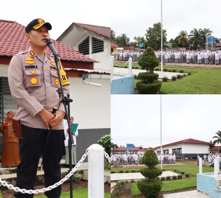 Arahan Inspiratif dari AKBP Dudung Setyawan Dalam Ciptakan Harkamtibmas di Lapangan Upacara SMA Negeri 6 Padangsidimpuan
