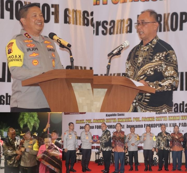 Pj Bupati Paluta sambut Kapolda Sumut Irjen Pol Agung Setya Imam kunker bersama Rombongan di Ballroom Sapadia Gunungtua