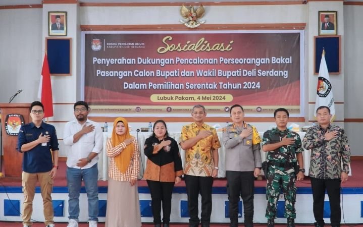 Pj Bupati Hadiri Sosialisasi Dukungan Pencalonan Balon Bupati dan Wabup Deli Serdang