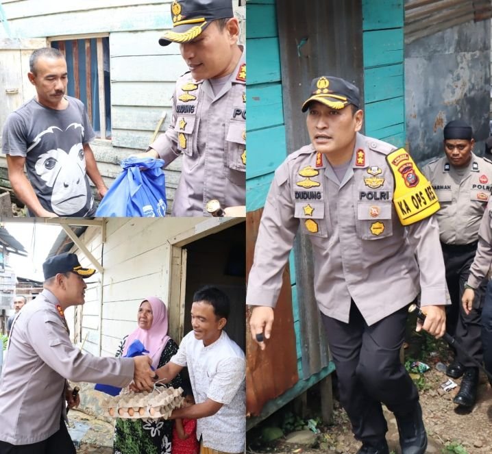 AKBP Dudung Setyawan Berbagi Kasih di Hutaimbaru Padangsidimpuan