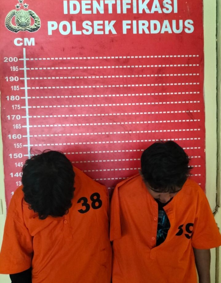 Polsek Firdaus Amankan Dua Pria Terduga Geng Motor Membawa Sajam