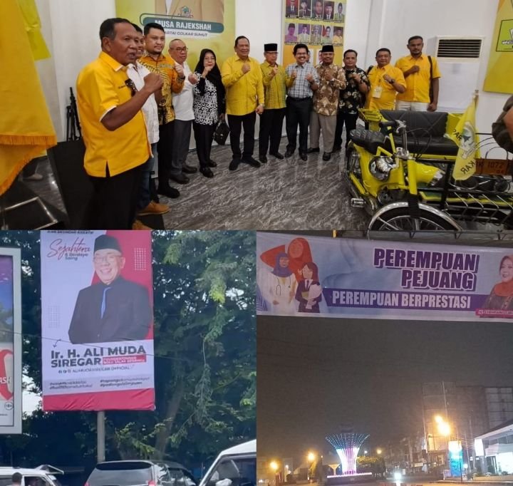 Baliho Balon Wakil Walikota Padangsidimpuan yang Daftar di Partai Golkar Mulai Ramai