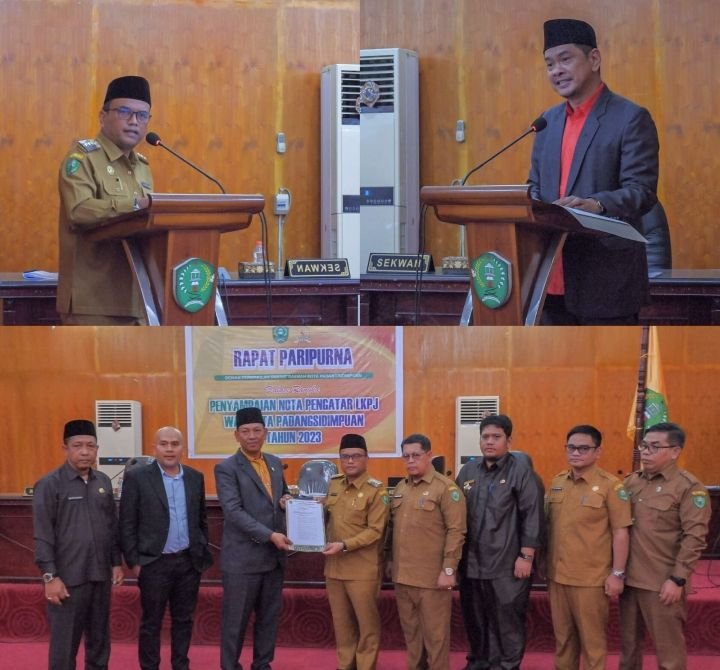 Pj Walikota Padangsidimpuan sampaikan Rekomendasi LKPJ TA 2023 Pada Rapat Paripurna di DPRD