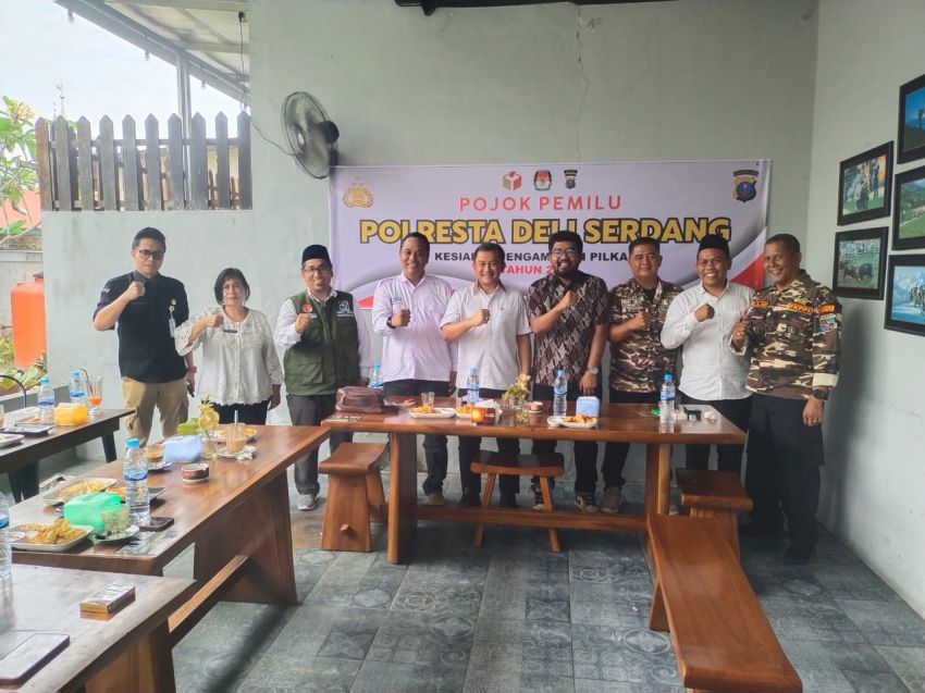Polresta Deli Serdang Laksanakan Pojok Pemilu Dalam Menciptakan Harkamtibmas Jelang Pilkada 2024