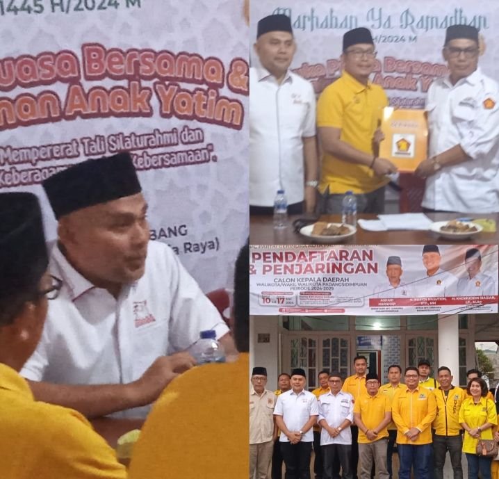 Rusydi Nasution sambut Irsan Efendi Nasution saat Pengambilan Formulir Balon Walkot di Pilkada 2024